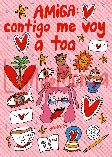 Contigo me voy a toa  - Postal